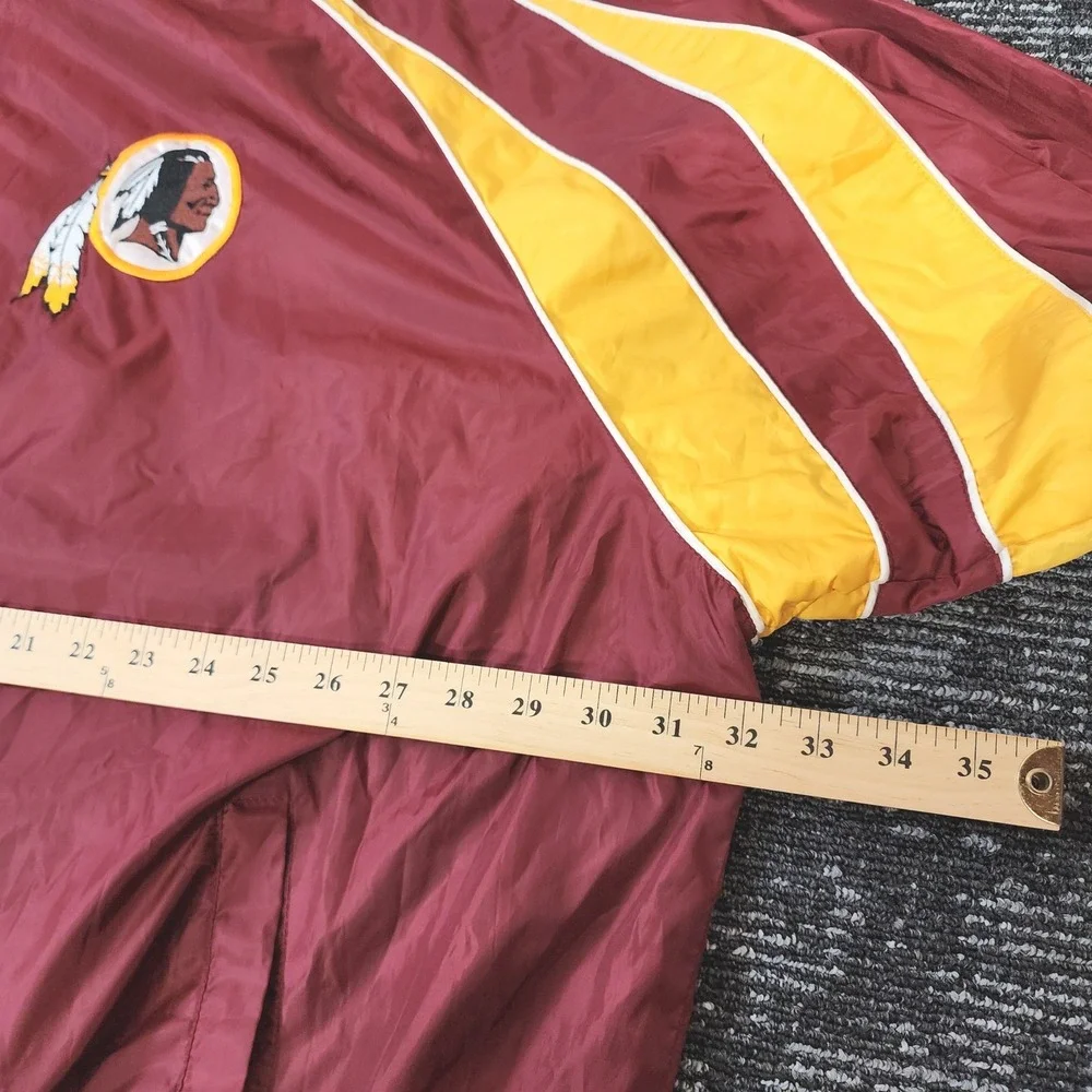 NFL Washington Redskins Windbreaker Jacket Mens 4XL Burgundy Yellow Full Zip